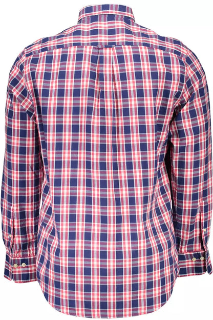 Blue Cotton Men Shirt