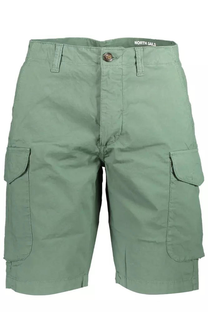 Green Regular Fit Bermuda Trousers