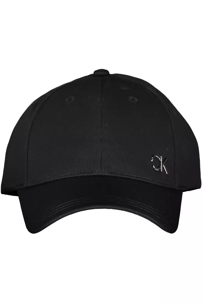 Sleek Black Visor Hat with Signature Logo