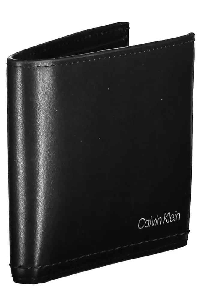 Sleek Black Leather RFID Blocking Wallet