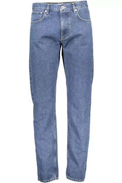 Sophisticated Blue Cotton Jeans