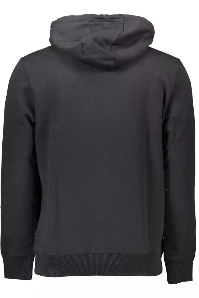 Black Cotton Men Sweater