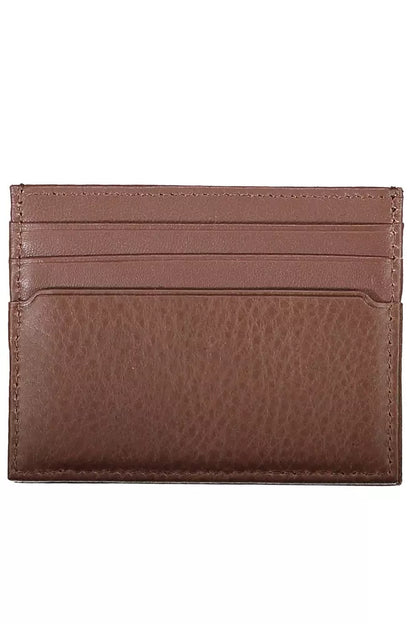 Elegant Brown Leather Card Holder