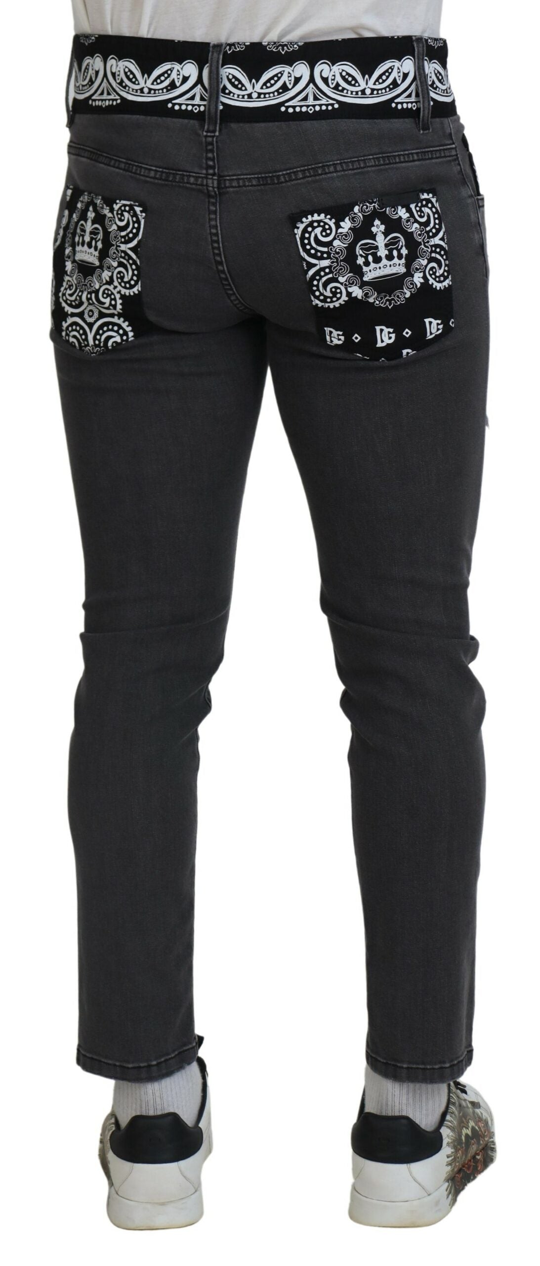 Chic Gray Slim Fit Skinny Jeans