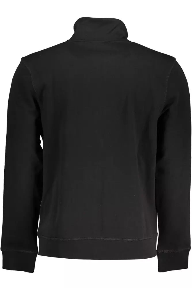 Black Cotton Men Sweater