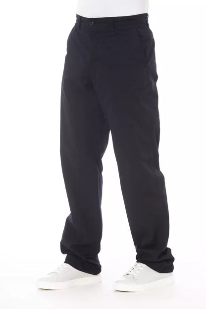 Blue Cotton Men Pant