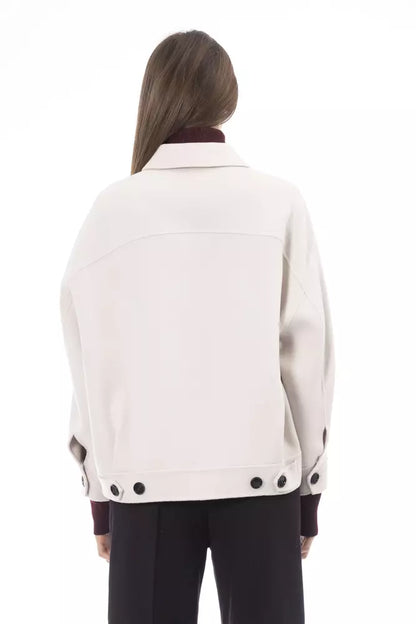 White Wool Women Blazer