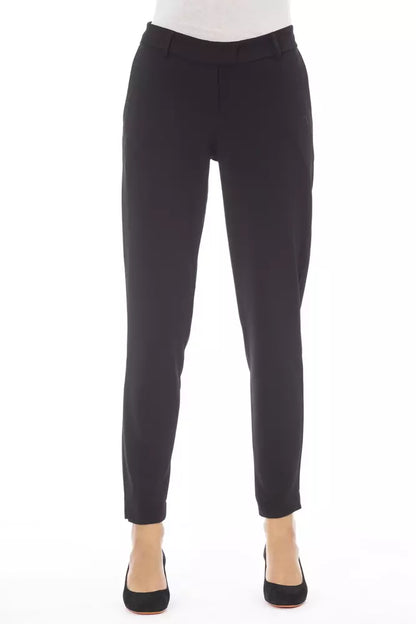 Black Polyester Women Pant