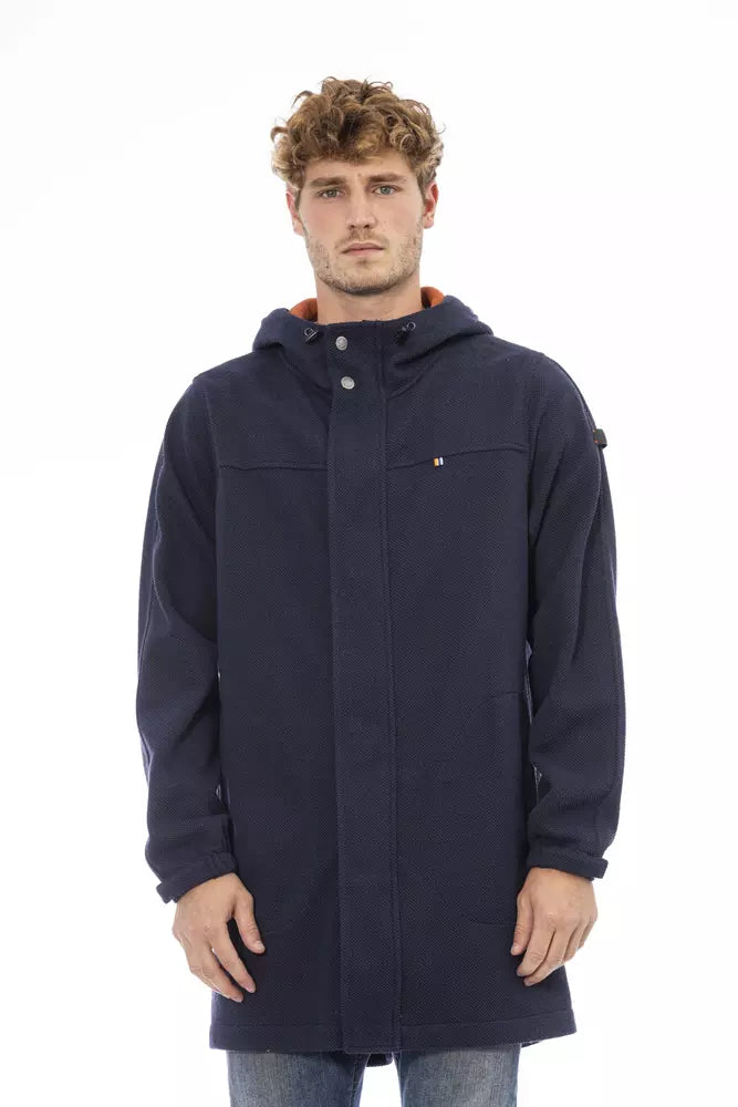 Blue Cotton Men's Jacket