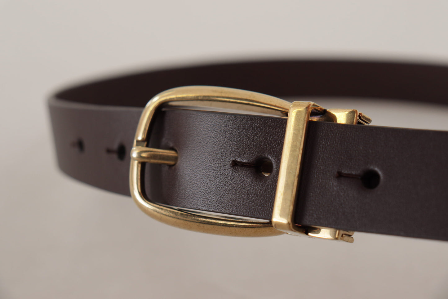 Elegant Dark Brown Leather Belt