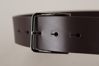 Elegant Dark Brown Leather Belt