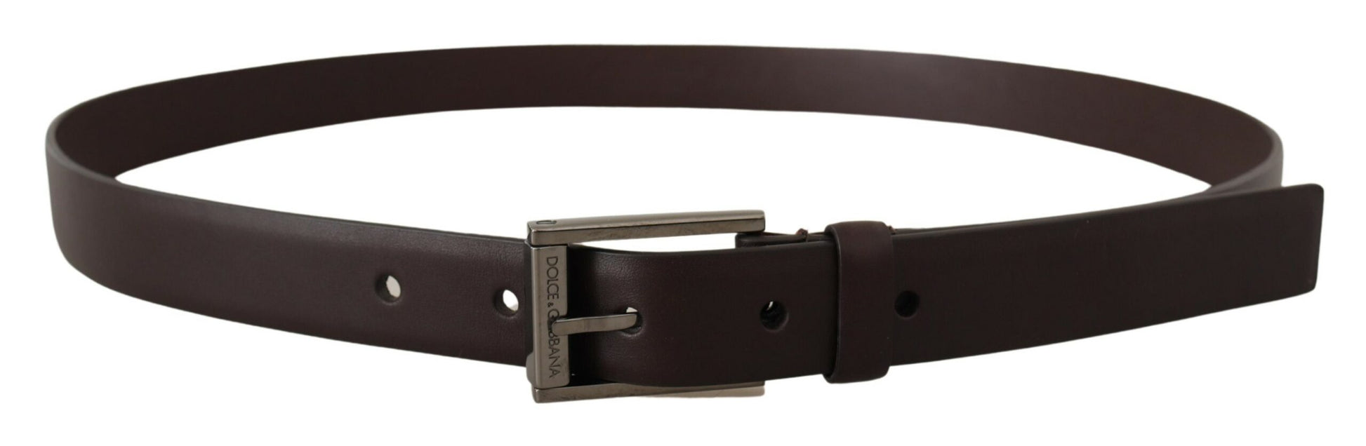 Elegant Dark Brown Leather Belt