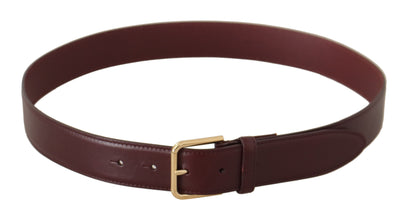 Elegant Leather Belt with Metal Buckle