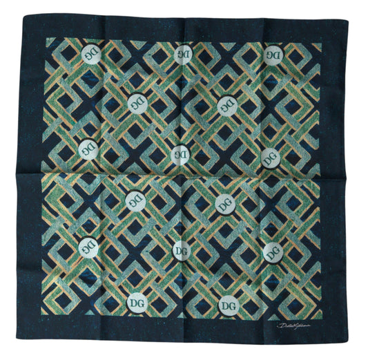 Elegant Multicolor Silk Square Scarf