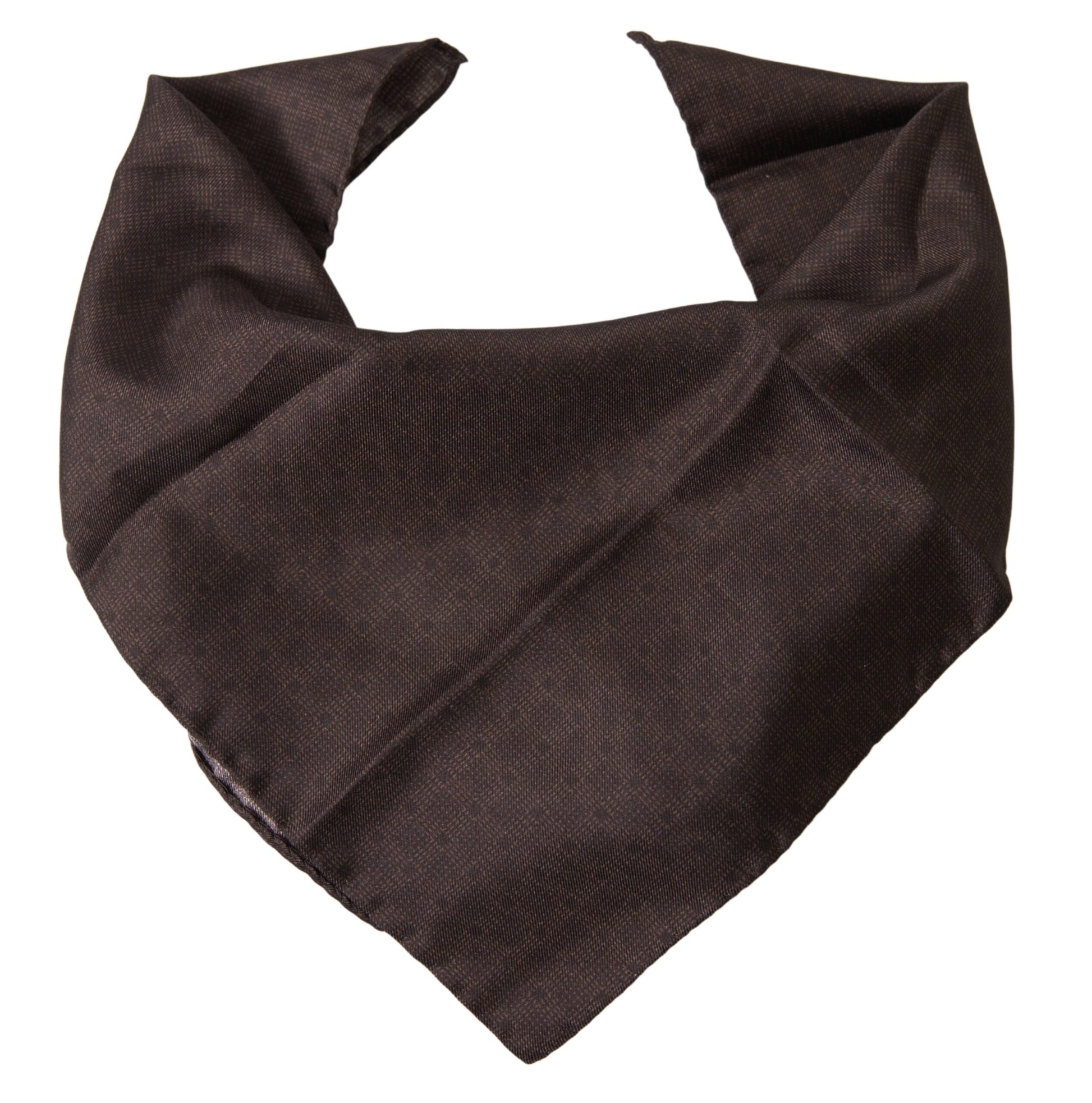 Elegant Silk Men's Square Scarf in Rich Brown