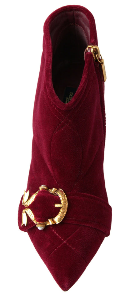 Elegant Velvet Devotion Ankle Boots