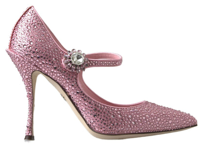 Pink Crystal Brooch Mary Jane Stilettos