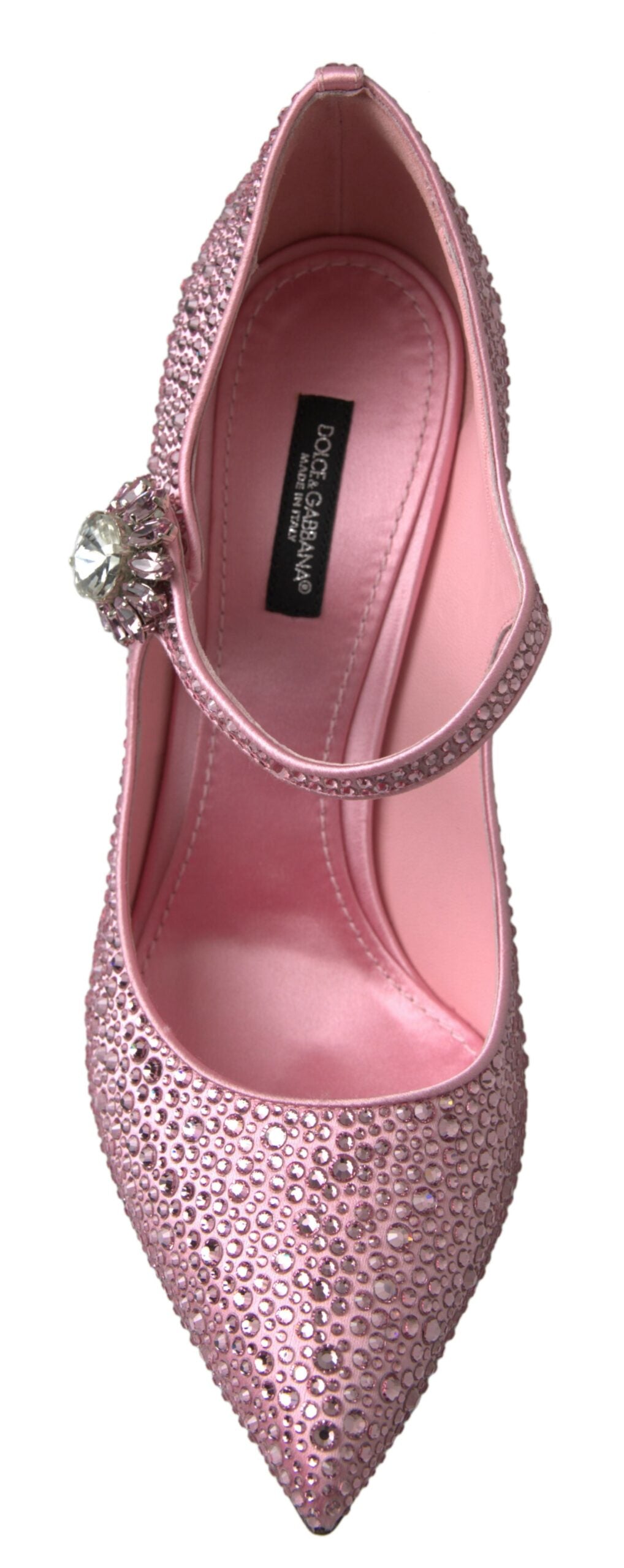 Pink Crystal Brooch Mary Jane Stilettos