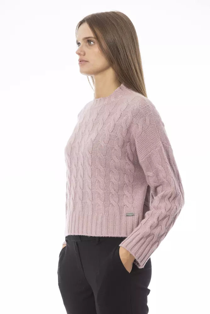 Pink Wool Women Sweater