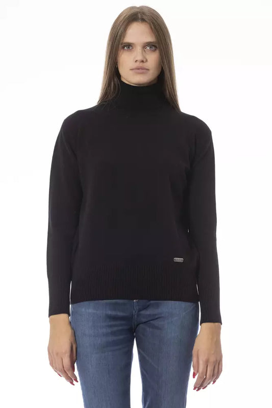 Black Wool Women Sweater