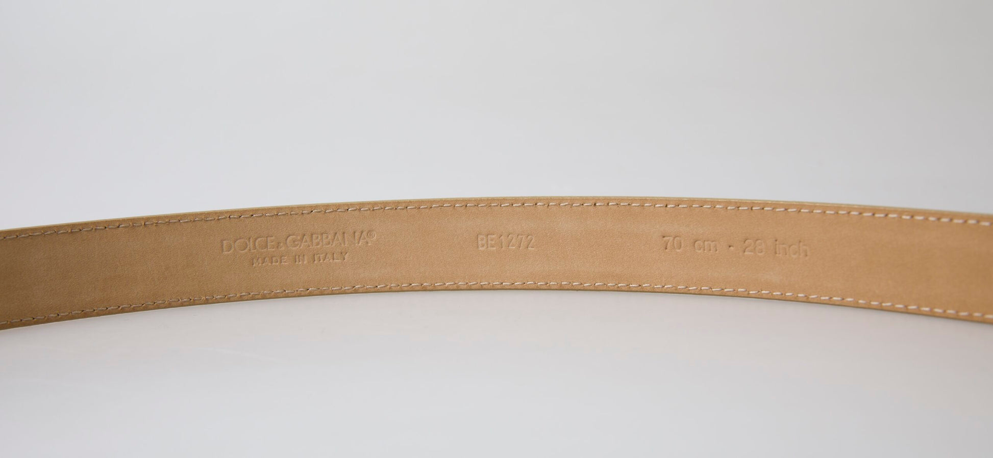 Crystal-Embellished Gold Leather Belt