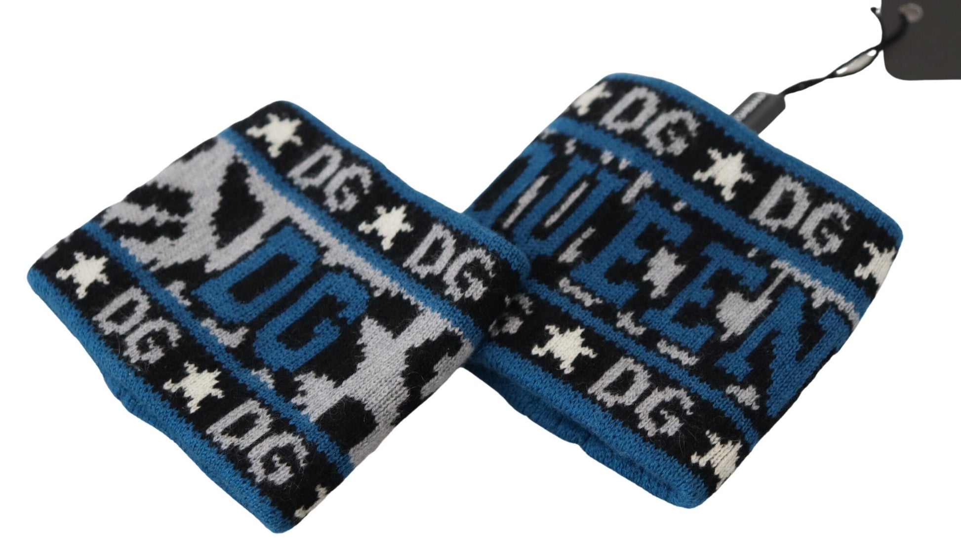 Exclusive Blue Cashmere-Wool Blend Wrist Wrap