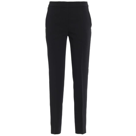 Elegant Satin Trousers with Side Zip