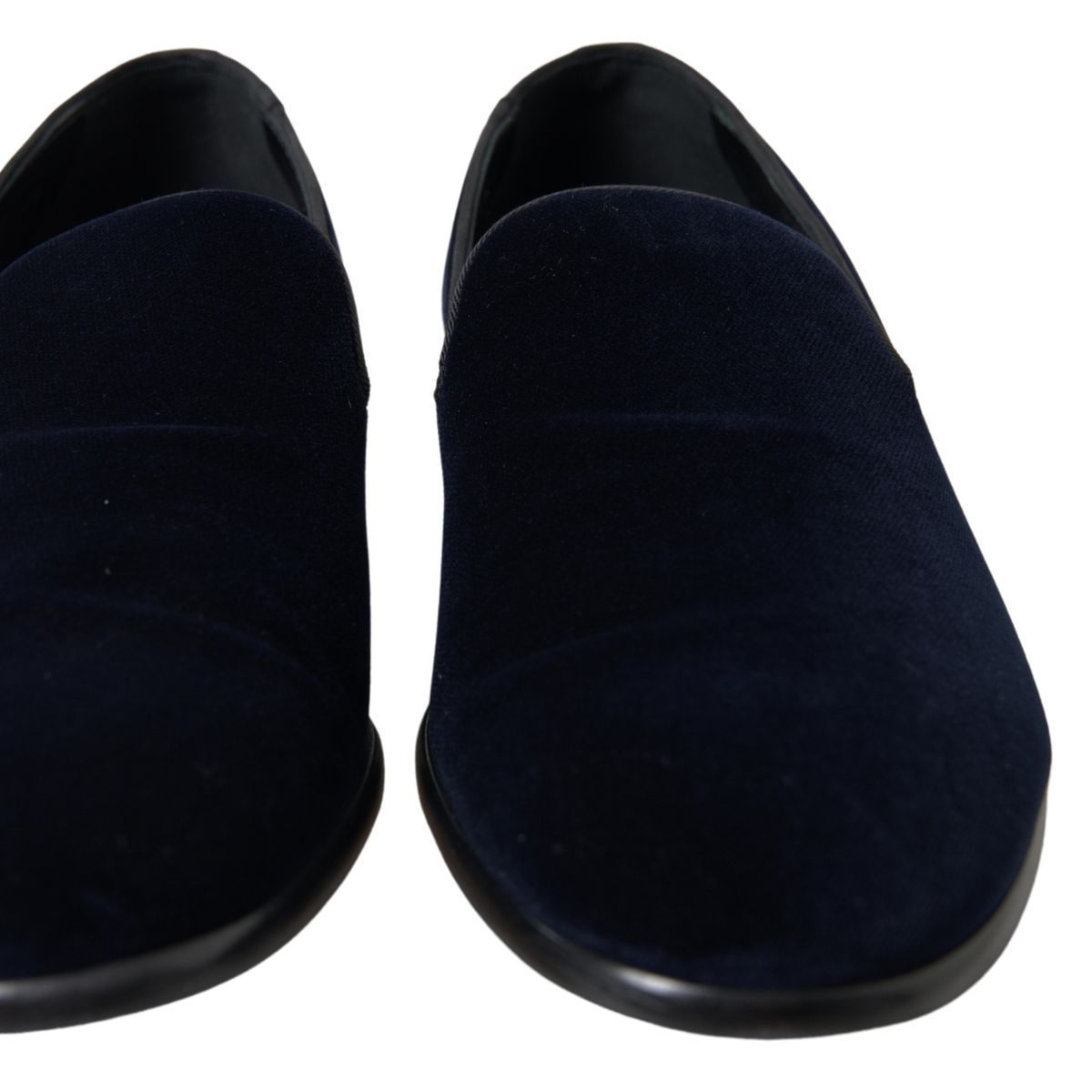 Elegant Blue Velvet Loafers for Men