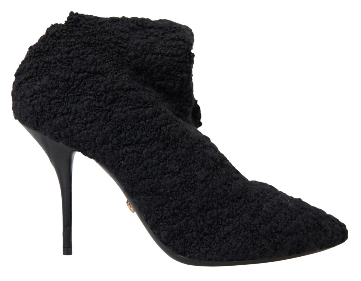 Elegant Virgin Wool Mid Calf Boots