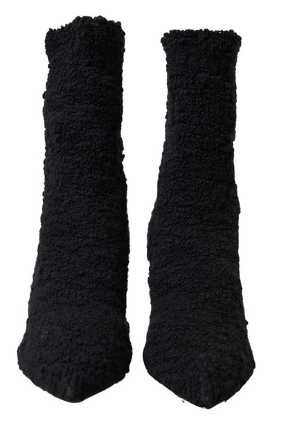 Elegant Virgin Wool Mid Calf Boots