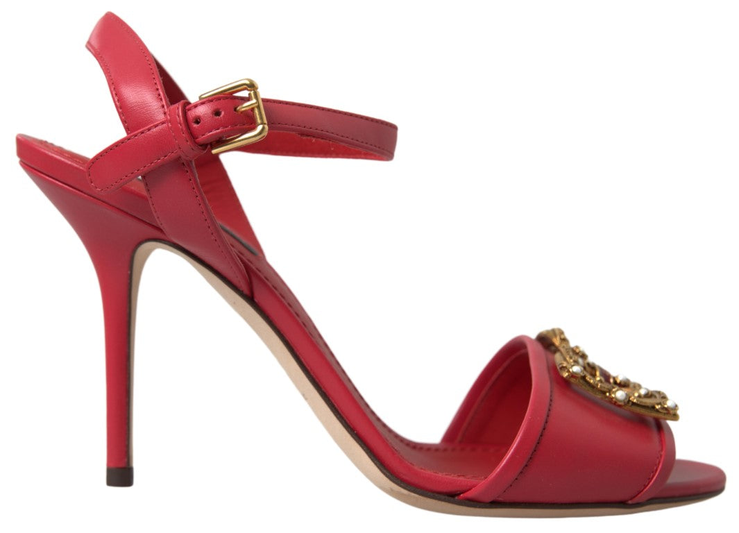 Red Stiletto Sandal Heels