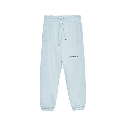 Elegant Gray Cotton Sweatpants With Logo Print