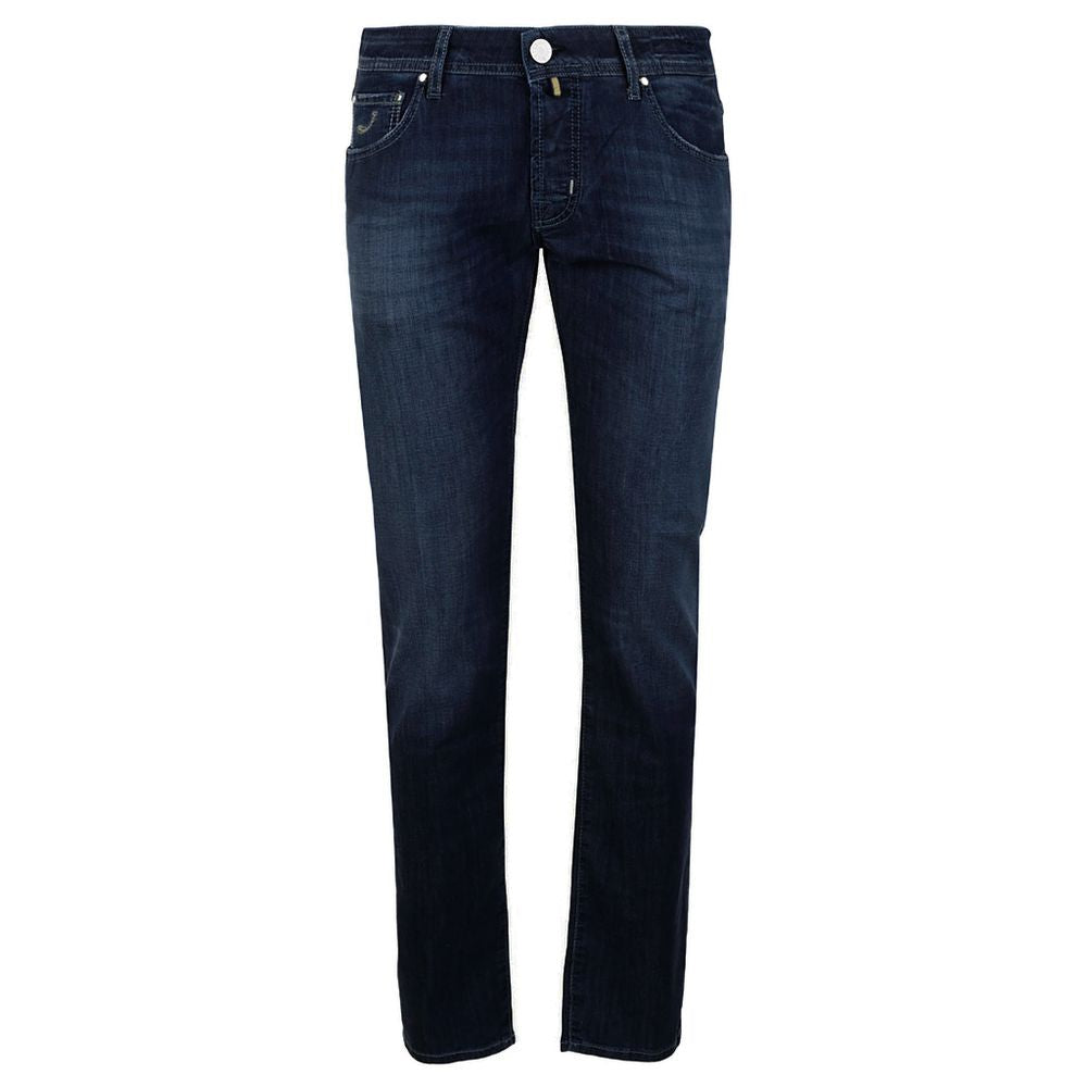 Elegant Blue Stretch Denim Jeans