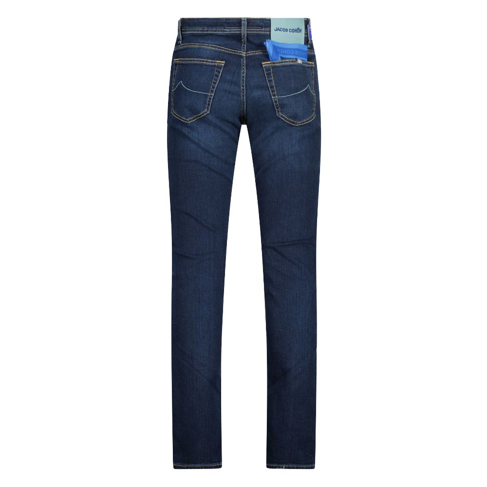 Elegant Slim Fit Dark Blue Jeans