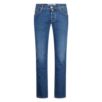 Ultra-Comfy Slim Fit Stretch Jeans in Washed Blue