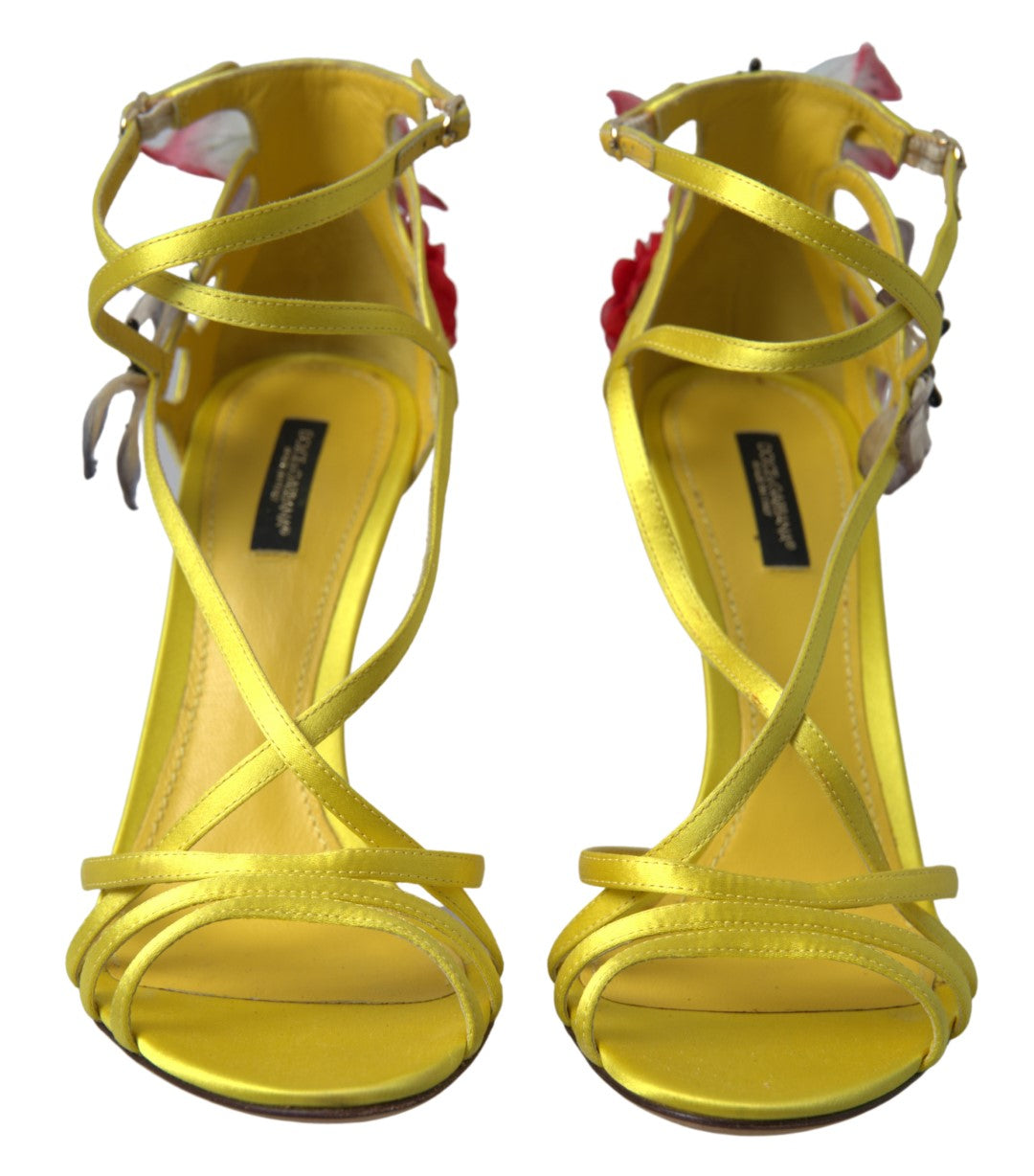 Enchanting Yellow Ankle Strap Sandals