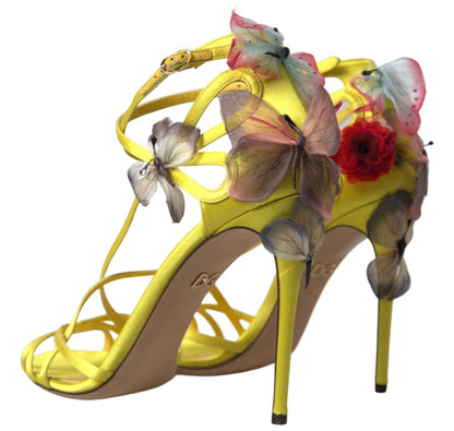 Enchanting Yellow Ankle Strap Sandals