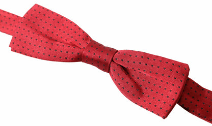 Elegant Polka Dot Silk Bow Tie