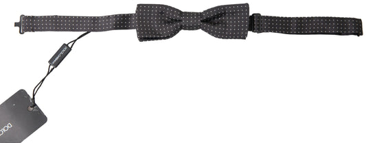 Elegant Silk Black Bow Tie