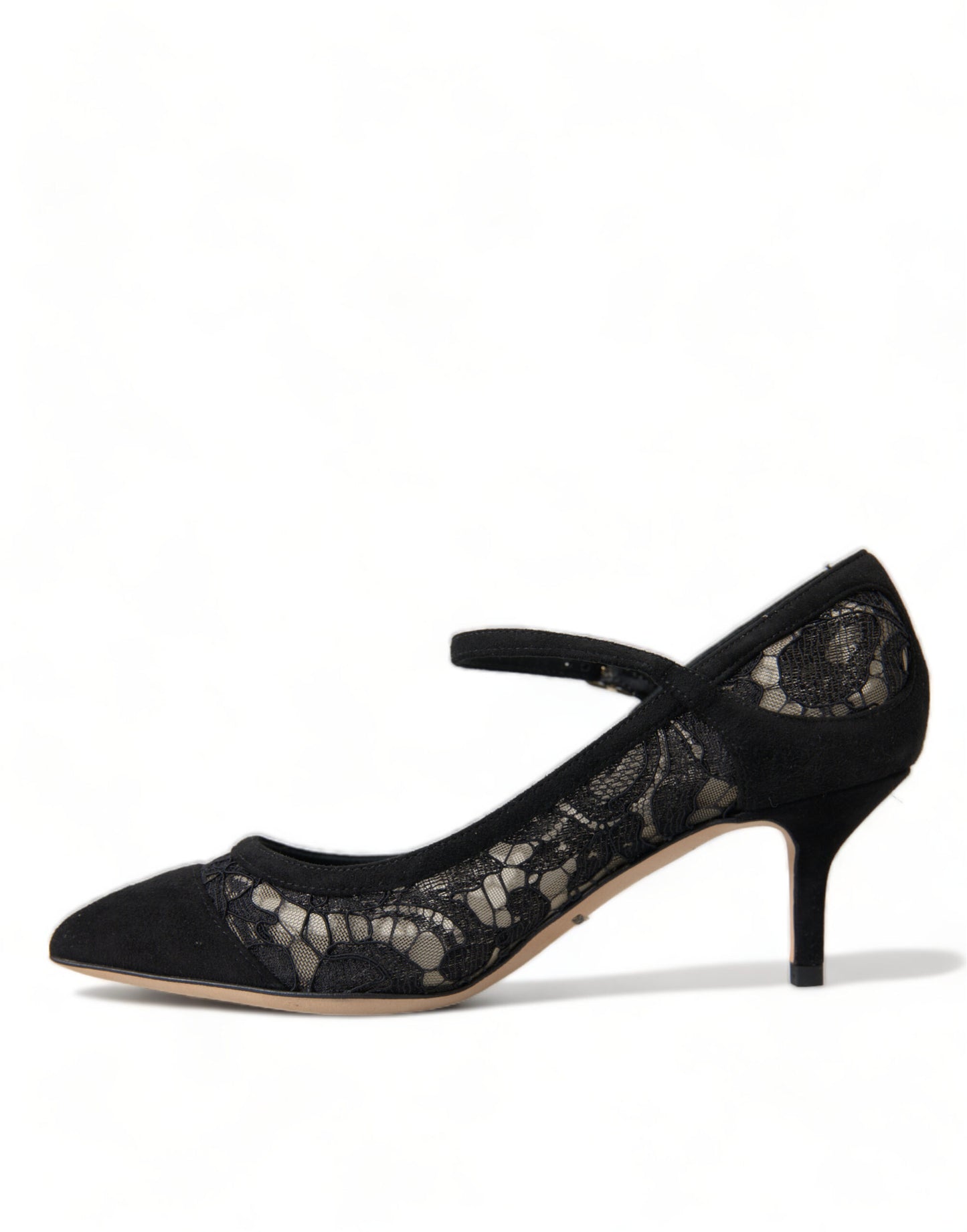 Elegant Black Taormina Lace Heels