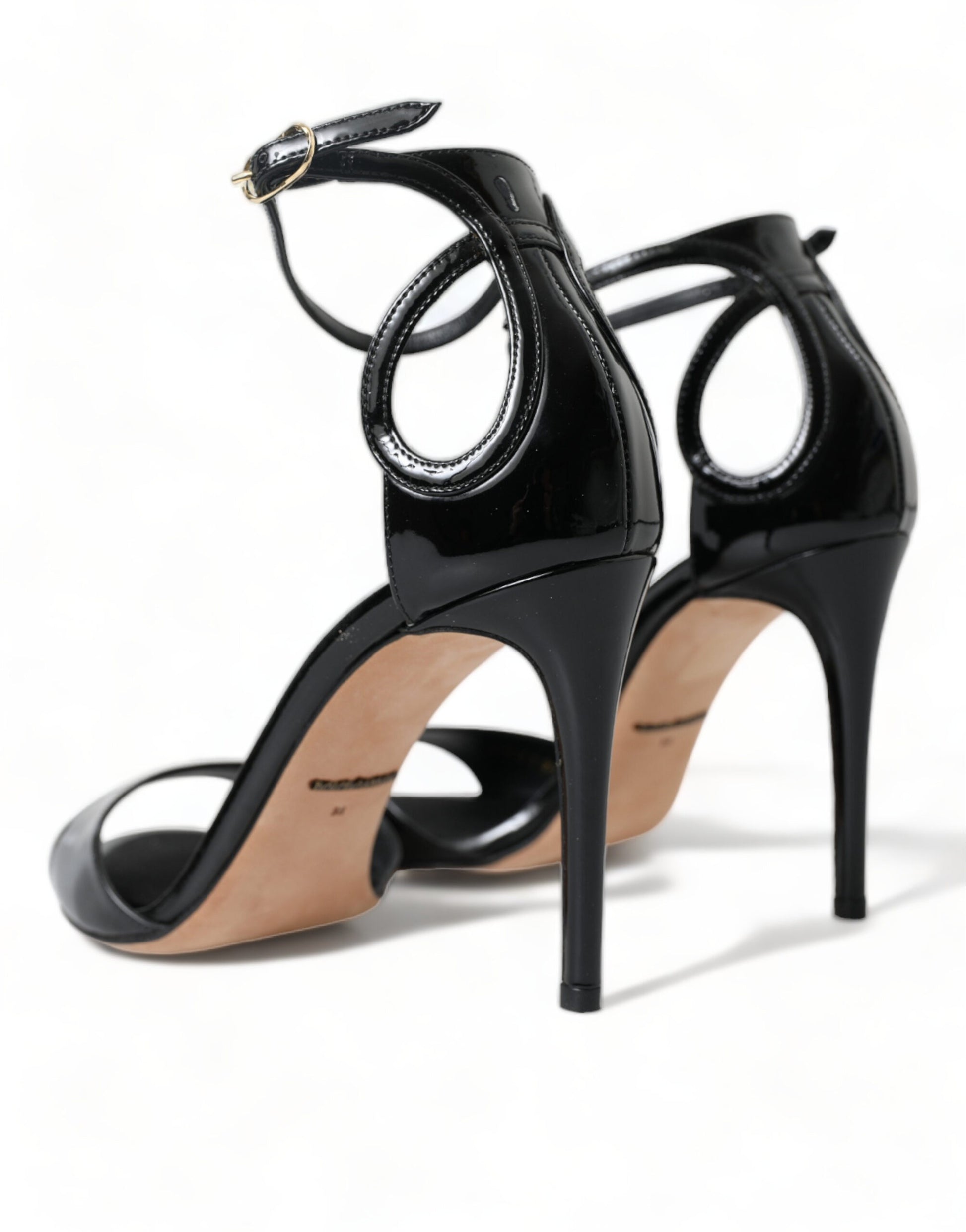 Elegant Leather Ankle Strap Heels