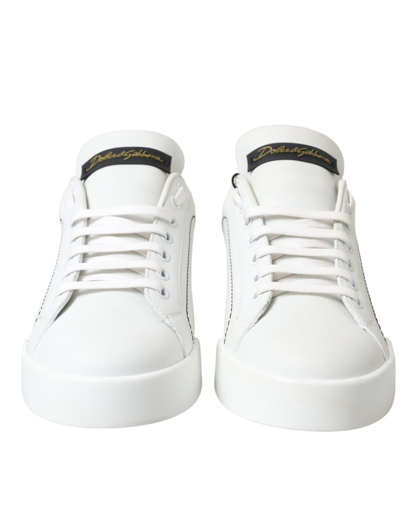 Elegant Portofino White Leather Sneakers