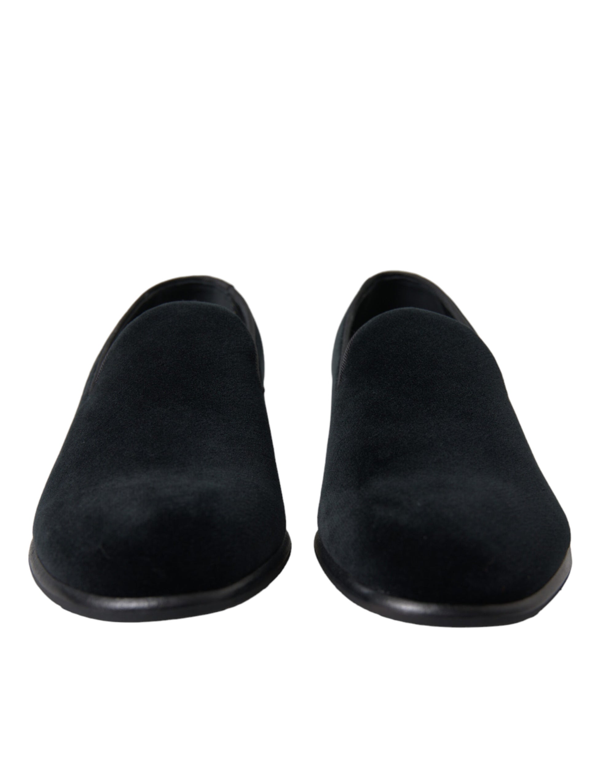 Elegant Velvet Black Loafers for Men