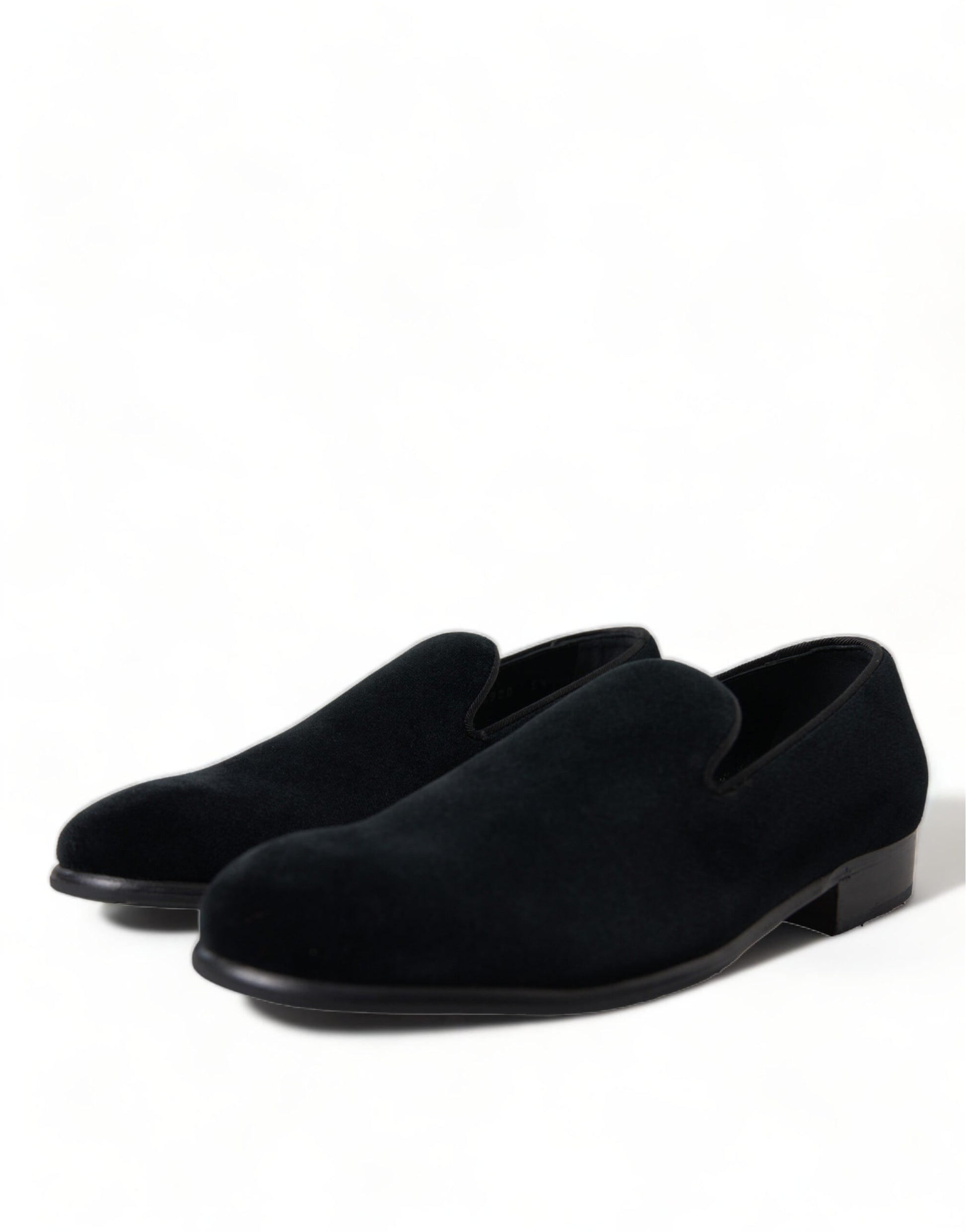 Elegant Velvet Black Loafers for Men