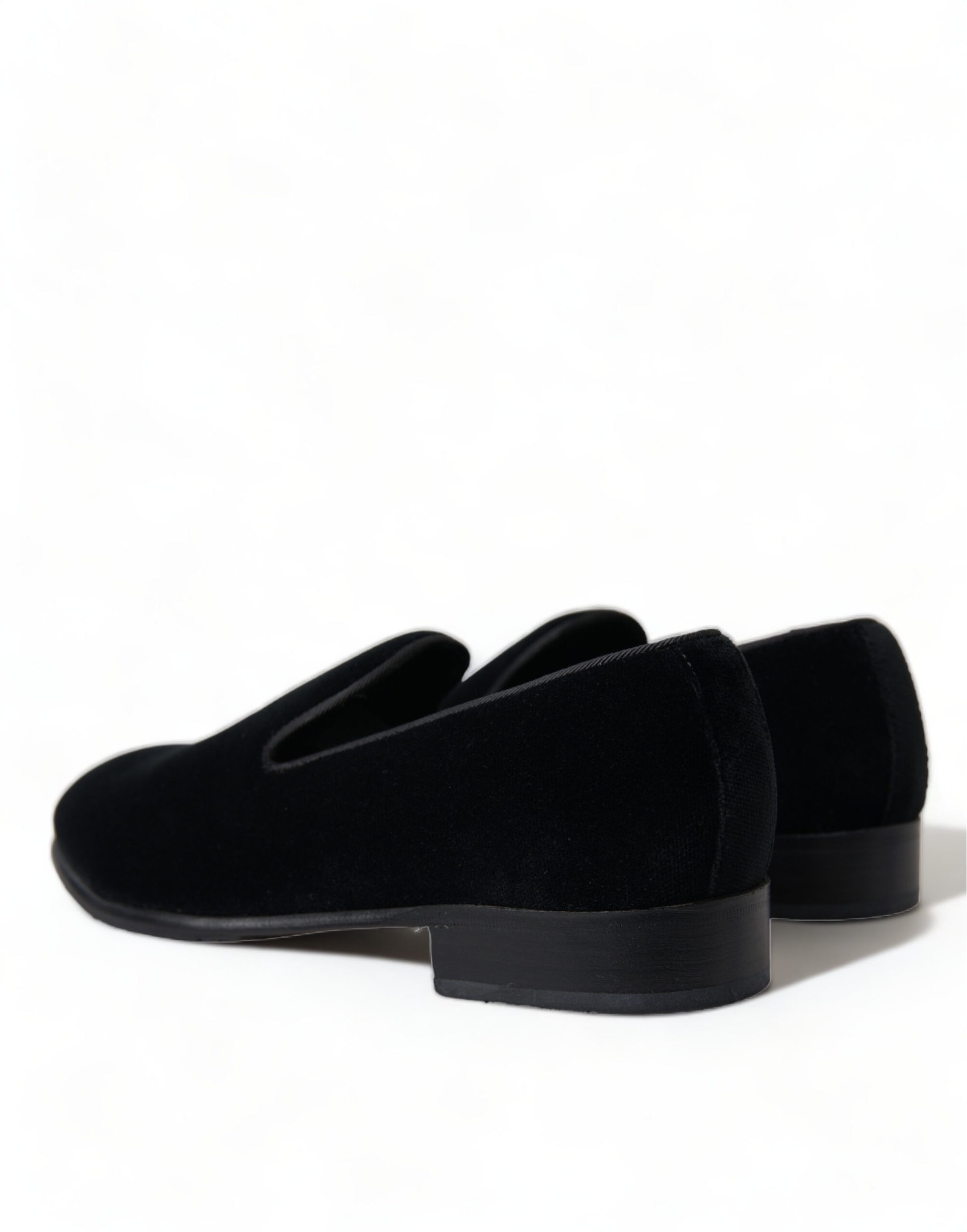 Elegant Velvet Black Loafers for Men