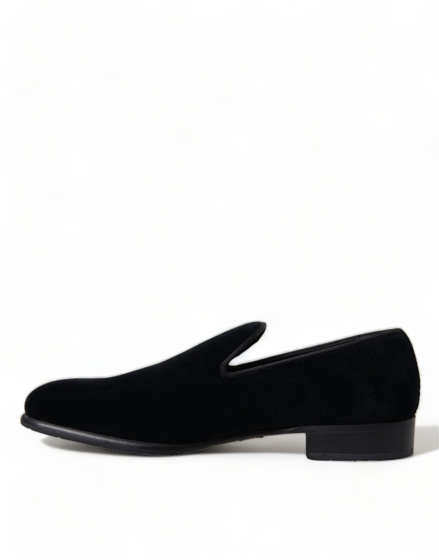 Elegant Velvet Black Loafers for Men