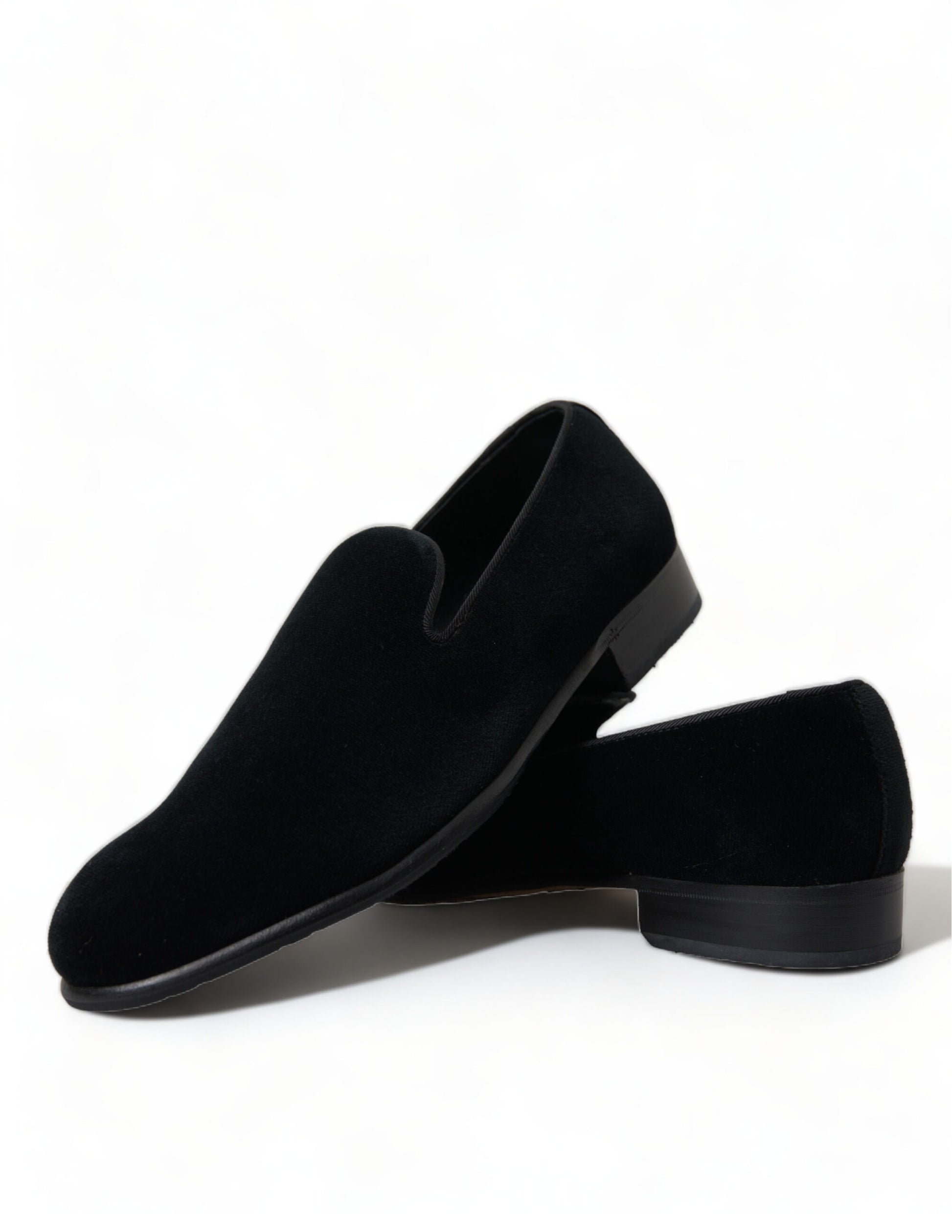 Elegant Velvet Black Loafers for Men