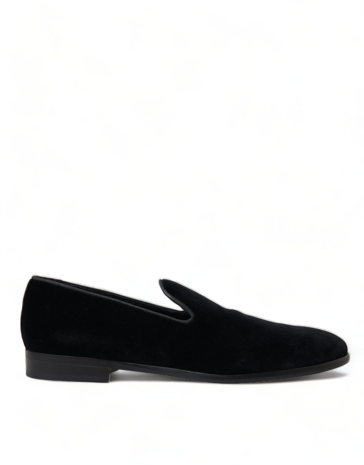 Elevated Black Velvet Loafers for Men