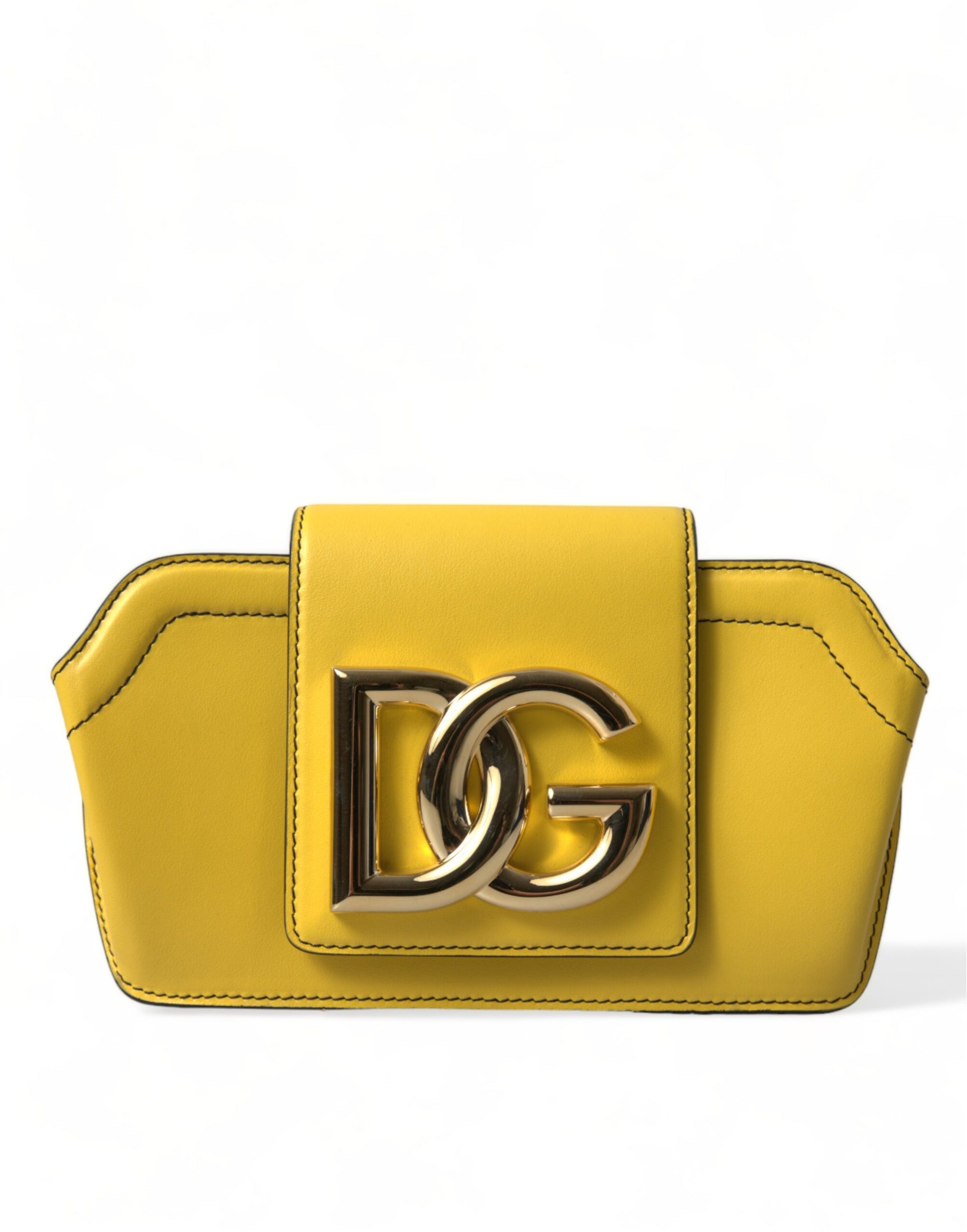 Exquisite Yellow Leather Eyewear Case