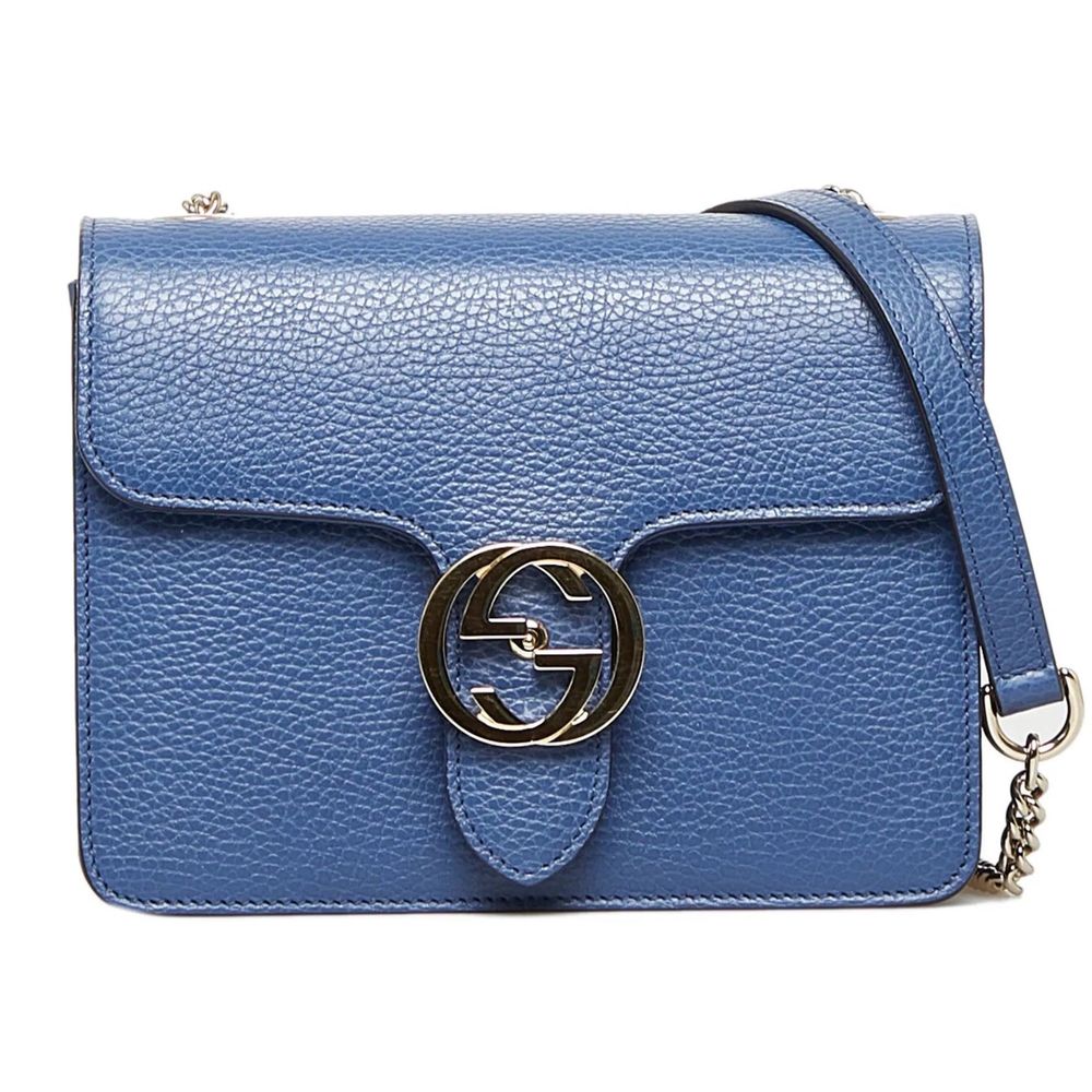 Elegant Cobalt Blue Leather Shoulder Bag